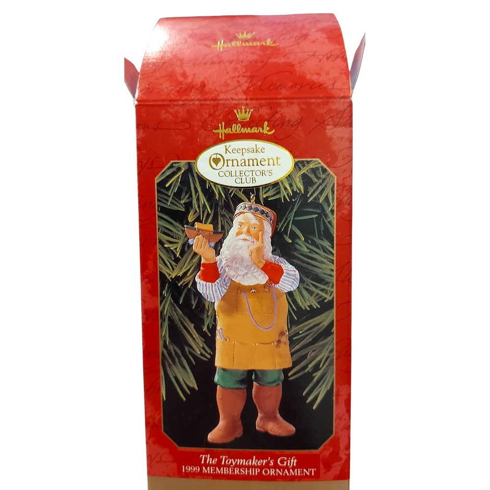 Vintage Hallmark Keepsake Ornament 1999 The Toymakers Gift Santa Collectors Club
